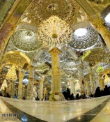 آميختگي هنر و ارادت درحرم امام علي(ع)+عكس