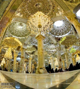 آمیختگی هنر و ارادت درحرم امام علی(ع)+عکس