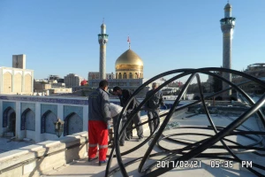 نصب سیستم اطفاء حریق در حرم حضرت زینب