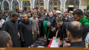 مادر شهيد پس از شنيدن خبر شهادت فرزندش درگذشت  تشيع همزمان پيكر شهيد و مادر شهيد در كربلاي معلي