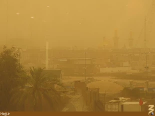 گرد و غبار شديد در كربلا  تصاوير