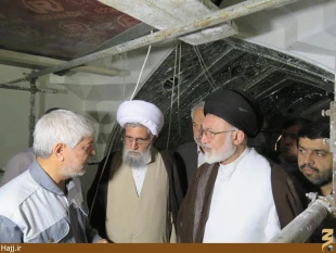 بازديد حجت الاسلام والمسلمين قاضي عسكر از پروژه ترفيع گنبد امام حسين(ع)