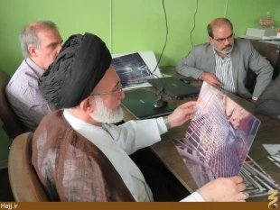 بازديد حجت الاسلام والمسلمين قاضي عسكر از پروژه ترفيع گنبد امام حسين(ع)