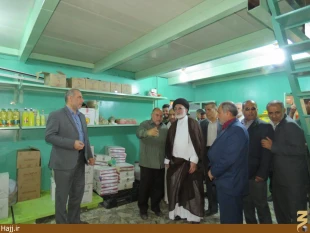 بازديد حجت الاسلام  والمسلمين قاضي عسكر از آشپزخانه امام زاده سيد محمد