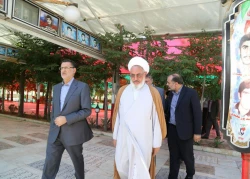 رييس سازمان حج بر مزار شهداي مظلوم منا- قم