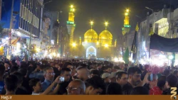 حضور گسترده عزاداران شهادت امام جواد (ع) در شهر مقدس كاظمين