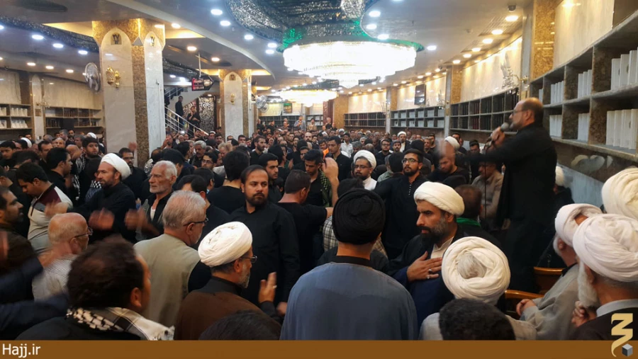 سينه‌زني در سرداب حرم‌حضرت ابالفضل توسط حاج علي صادقي فيلم
