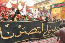 طولاني‌ترين پرچم عزاي حسيني از ديالي به كربلا رسيد