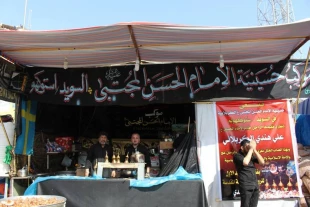 موكب جوانان سوئدي در كربلا