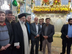 حضور توليت آستان قدس رضوي در جمع خادمان ستاد بازسازي عتبات سوريه