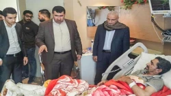 تقدير مسئولان آستان قدس حسيني از مجروحان حشد شعبي