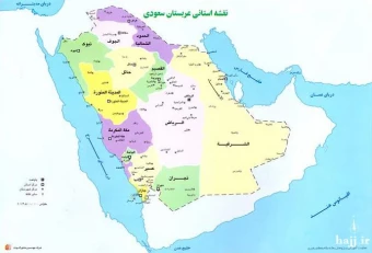 نقشه استاني عربستان سعودي