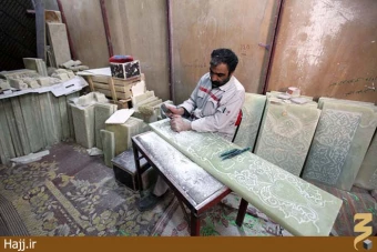 عمليات نصب ضريح جديد امام حسين (عليه السلام)