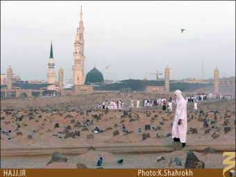 نماي حرم پيامبر (صلي الله عليه و آله) از بقيع
