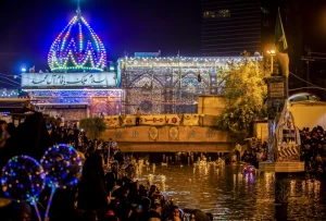 برگزاری جشن میلاد امام زمان(عج) در مسجد سهله و مقام صاحب‌الزمان در کربلا +تصاویر