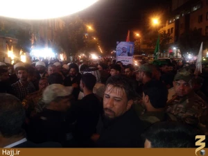 تشییع پیکر فرمانده گردان‌های امام علی عراق در کربلا