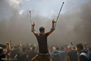 خشم فلسطين در برابر انتقال سفارت امريكا به بيت المقدس  تصاوير