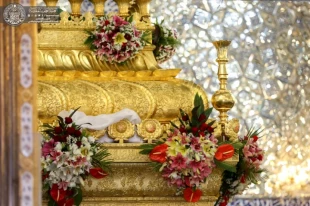 ضريح امام علي در آستانه ميلاد امام حسن مجتبي گلباران شد