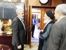 ديدار نماينده بعثه رهبري در نجف اشرف با توليت جديد عتبه علوي