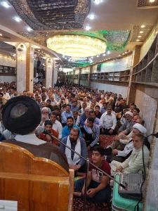 برپایی جشن میلاد امام رضا (ع) در حرم قمر بنی هاشم