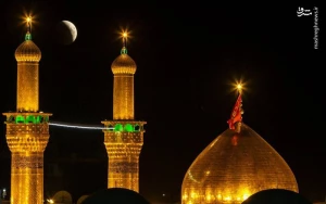 ماه گرفتگی در کربلا - تصویری