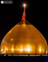 حرم امام حسین در شب
