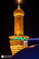 حرم امام حسین در شب