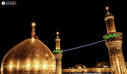 حرم امام حسین در شب