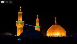 حرم امام حسین در شب