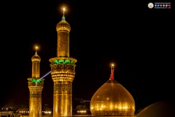 حرم امام حسین در شب