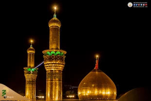 حرم امام حسین در شب