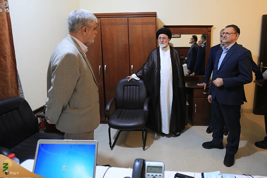 بازدید سرپرست حجاج ایرانی ازستاد اجرایی حج درمدینه 5