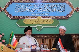 ممثل الولي الفقيه و امير الحاج الايرانيبن يستقبل رئيس بعثة الحج العراقية