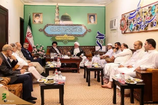 دیداررییس هیئت اعزامی مجلس اعلای عراق به حرمین شریفین با سرپرست حجاج ایرانی 7