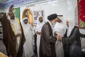 أميرالحجاج الايرانيين يزور مسجد الشيعة في المدينة المنورة