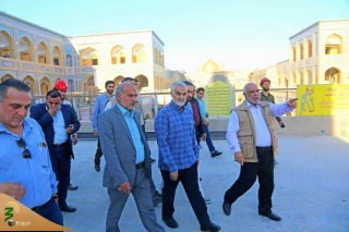 سردار سلیمانی از پروژه ساخت صحن حضرت زهرا در نجف بازدید کرد