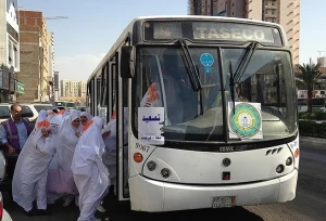 انتقال زائران بیت الله الحرام به عرفات با 535 دستگاه اتوبوس