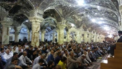 عزاداری به مناسبت شهادت حضرت امام باقر علیه السلام در حرم امیرالمومنین از سوی بعثه مقام معظم رهبری در نجف اشرف 

همزمان با هفتم ذی الحجه مجلس عزای امام باقر علیه السلام در صحن حضرت زهرا سلام الله علیها با شرکت گسترده و پر شور زائران علوی وبا حضور حجت ال