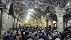 عزاداری به مناسبت شهادت حضرت امام باقر علیه السلام در حرم امیرالمومنین از سوی بعثه مقام معظم رهبری در نجف اشرف 

همزمان با هفتم ذی الحجه مجلس عزای امام باقر علیه السلام در صحن حضرت زهرا سلام الله علیها با شرکت گسترده و پر شور زائران علوی وبا حضور حجت ال