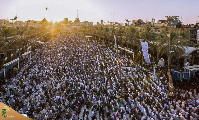 اقامه نماز عید قربان با حضور میلیونی زائرین در بین الحرمین کربلا 4