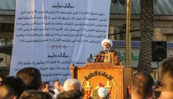 اقامه نماز عید قربان با حضور میلیونی زائرین در بین الحرمین کربلا 5