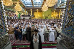 اقامه نماز عید قربان با حضور میلیونی زائرین در بین الحرمین کربلا 6