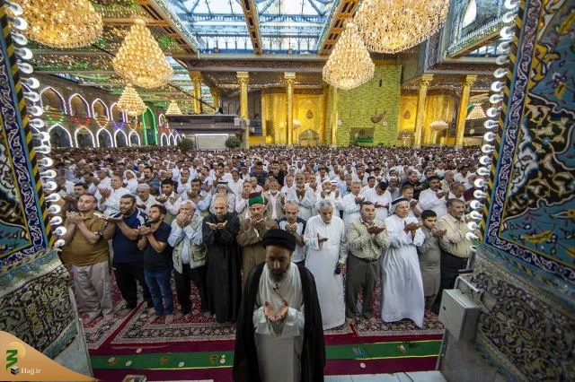 اقامه نماز عید قربان با حضور میلیونی زائرین در بین الحرمین کربلا 6