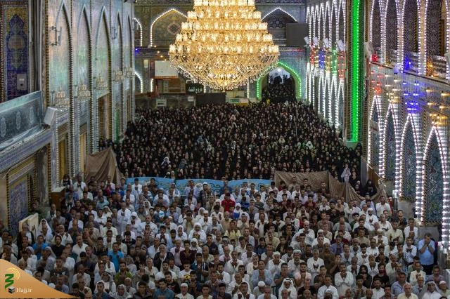 اقامه نماز عید قربان با حضور میلیونی زائرین در بین الحرمین کربلا 14