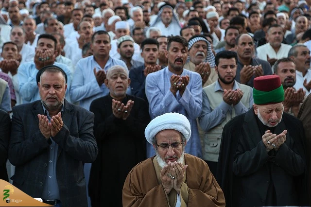 اقامه نماز عید قربان با حضور میلیونی زائرین در بین الحرمین کربلا 16