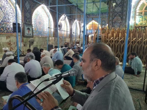 طنین نغمه های دعای ندبه در خیمـه‌گاه کربلا + تصاویر