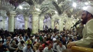 سخنرانی نجف ذکر فضائل حضرت علی(ع)

مراسم معنوی بعثه مقام معظم رهبری در حرم حضرت امیرالمومنین علی علیه السلام دریای ارادتمندی عشاقی بود که با اشک چشم خویش بر مظلومیت مولا و اهلبیت مظلوم و بزرگوارش گریستند. 2