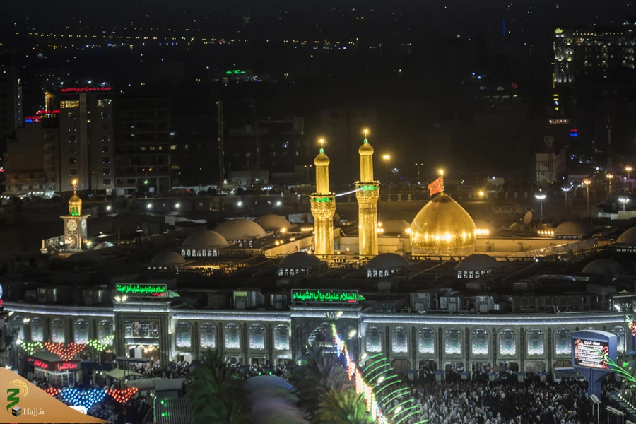 انوار مقدسه حضرت سیدالشهداء و حضرت عباس (علیهما السلام) روشنی بخش سرزمین کربلا
 6