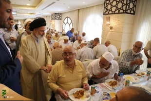 دیدار آیت الله حسینی بوشهری با زائران در هتل حیات مدینه منوره 5