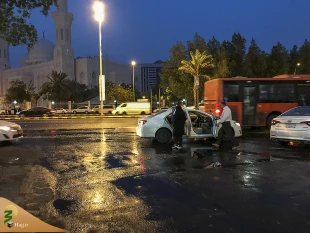 بارش باران در مکه مکرمه  3